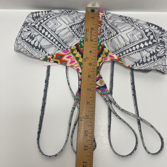 Rip Curl Women's Junior's  Surf Strappy Back Bikini Top SwimSuit Sz M Colorful - Picture 8 of 8